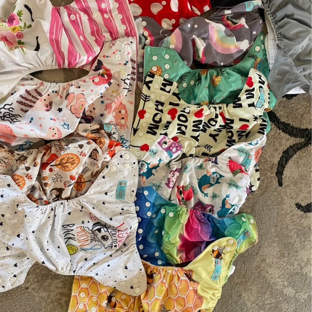 Alva Cloth Diaper lot and Inserts